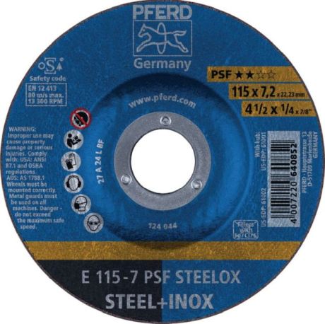 Schruppscheibe PFERD PSF STEELOX [SimilarCatItems.CatItem.ArtName2]