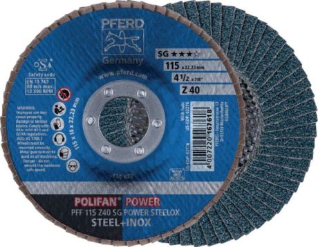 Fächerschleifscheibe PFERD POLIFAN® SG POWER STEEL [SimilarCatItems.CatItem.ArtName2]