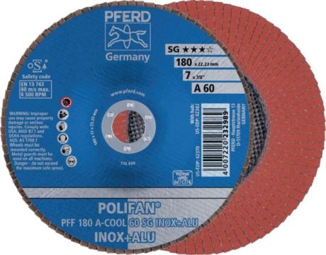 Disco lamellare PFERD POLIFAN® A-COOL SG INOX + AL [SimilarCatItems.CatItem.ArtName2]