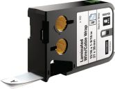 Etichetta cassetta vinile autolaminante nero / bia 