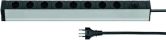MODULAR 13 striscia di prese in alluminio argento/ 