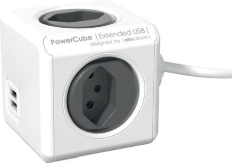 Presa multipla ALLOCACOC USB grigio [SimilarCatItems.CatItem.ArtName2]