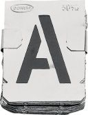 Lettere a stencil in zinco 