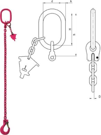 Gancio per catena VIP 1 filo [SimilarCatItems.CatItem.ArtName2]