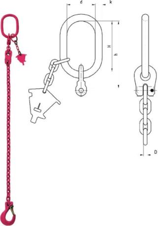 Gancio per catena VIP a 1 filo con pinza accorciat [SimilarCatItems.CatItem.ArtName2]