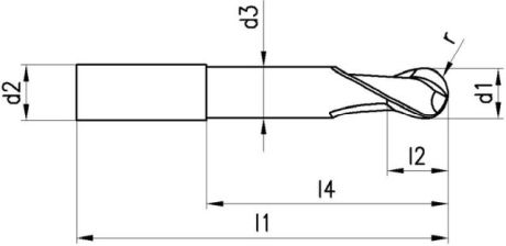 VHM-Kugel-Gesenkfräser FRANKEN 1960A Typ N TiA HSC [SimilarCatItems.CatItem.ArtName2]