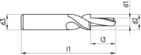 Trapano a passo corto 180° HSS-E per fori passanti [SimilarCatItems.CatItem.ArtName2]