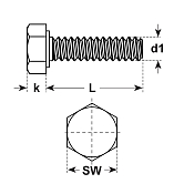 Sechskantschrauben Aluminium DIN 933 