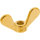 Flügelmuttern Messing blank DIN 315 