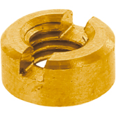 Schlitzmuttern Messing blank DIN 546 