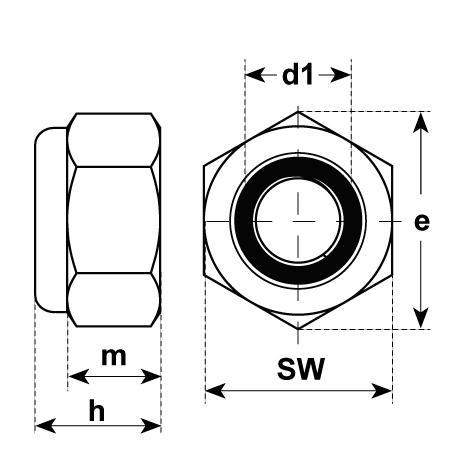 Sicherungsmuttern Poly-Stop INOX A 2 DIN 982 [LastViewedItems.CatItem.ArtName2]