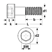 Zylinderschrauben I-6-Kt. Zintek 300 B DIN 912 8.8 