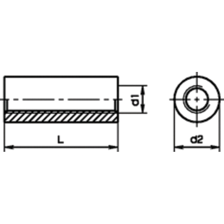 Manicotti distanziatori tondi INOX A1 / 1.4305 [SimilarCatItems.CatItem.ArtName2]