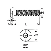 Linsenschrauben I-6-Kt. INOX A2 ISO 7380 