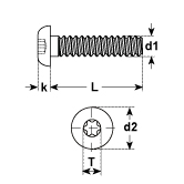 Viti a testa bombata interne multipunto INOX A2 DI N 7985