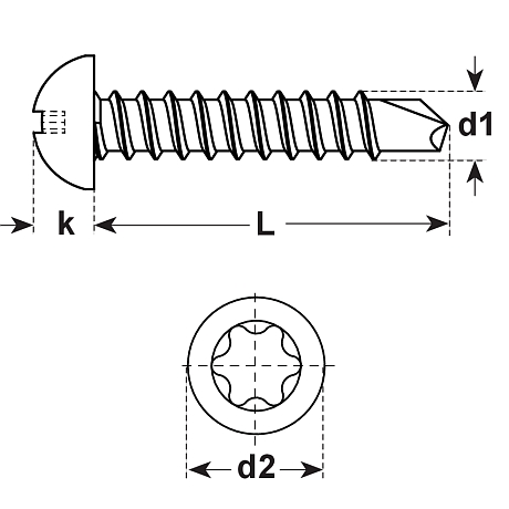 Selbstbohrschrauben DIN 7504-M TX INOX A2 [SimilarCatItems.CatItem.ArtName2]
