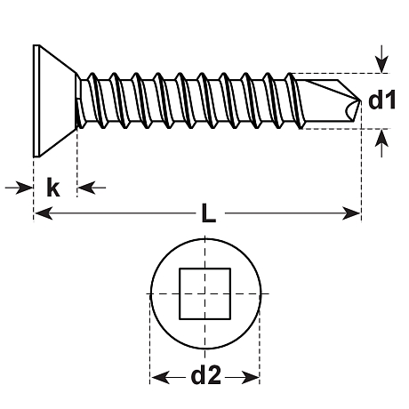 Selbstbohrschrauben DIN 7504-P I-4-kant INOX A2 [SimilarCatItems.CatItem.ArtName2]