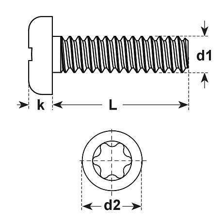 Gewindeformschrauben LK DIN 7500 C TX INOX A2 [SimilarCatItems.CatItem.ArtName2]