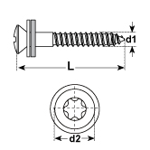 Spenglerschrauben LSK TX25 INOX A2 vk 