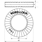 Ranelle di sicurezza a cuneo Nord-Lock® INOX A4 DI N25201