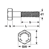 Viti HV 10.9 EN 14399-4 fvz 