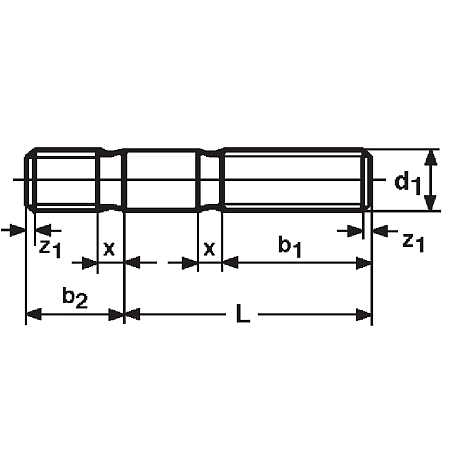 Stiftschrauben Stahl blank/sw DIN 939 8.8 [SimilarCatItems.CatItem.ArtName2]