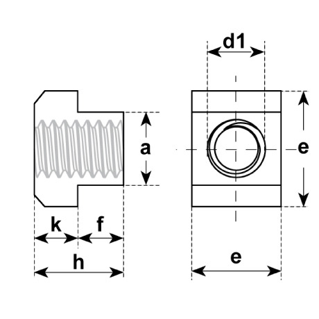 Ecrous à rainure en T DIN 508 brut Résistance 10 [LastViewedItems.CatItem.ArtName2]