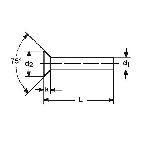 Senkkopfnieten 75° Aluminium DIN 661 [SimilarCatItems.CatItem.ArtName2]
