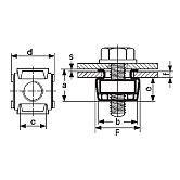 Käfigmuttern Käfig: Stahl INOX A2 Mutter: Stahl vz 