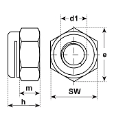 Écrous de blocage THERMAG SSN 440 acier cuivré 