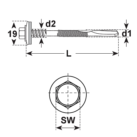 Sandwich-Bohrschrauben E-X BR 5 HT BL.12 INOX A2 [SimilarCatItems.CatItem.ArtName2]