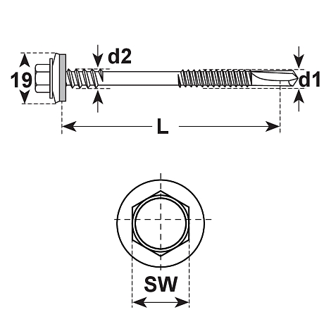 Sandwich-Bohrschrauben E-X BR 3 HT BL. 5 INOX A2 [SimilarCatItems.CatItem.ArtName2]