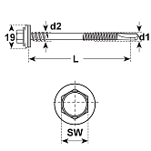 Sandwich-Bohrschrauben E-X BR 3 HT BL. 5 INOX A2 