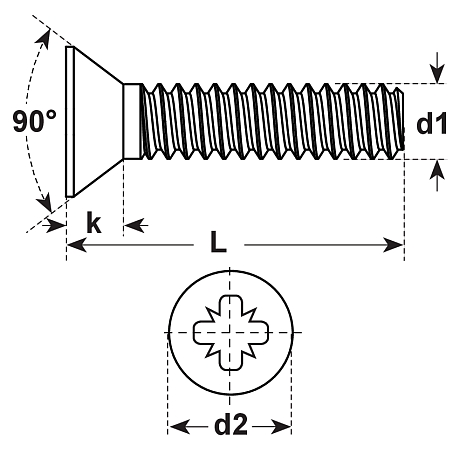 SK viti autofilettanti in acc ZB DIN 7500 450 HV [LastViewedItems.CatItem.ArtName2]