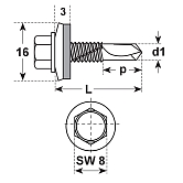 Viti autoperforanti 6-kt E-VS BR 3 BL. 1.5-3.5 ZB 