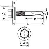 Viti autoperforanti 6-kt E-VS BR 5 BL. 5-12 ZB 