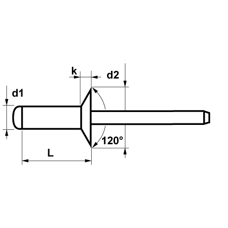 Blindnieten FIXI Senkkopf Stahl / Stahl [SimilarCatItems.CatItem.ArtName2]