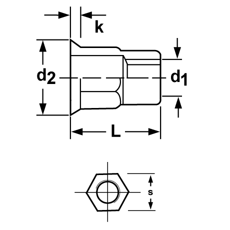Blindnietmuttern FIXI kl. SK 6-kt. geschl. INOX A2 [SimilarCatItems.CatItem.ArtName2]