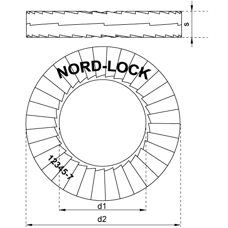 Keilsicherungsscheiben Nord-Lock® flZn DIN 25201 [SimilarCatItems.CatItem.ArtName2]