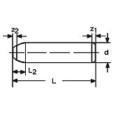 Spine cilindriche acciaio HRc 60 ±2 grezzo DIN 632 5 h6