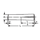 Passkerbstifte Stahl 9SMn28k blank DIN 1472 