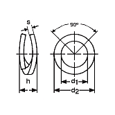 Rondelle ressort double acier ressort HRc44-51 ZB 
