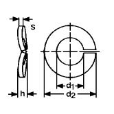 Rondelles extra-serrantes HRc 44-51 ZF DIN 128 A 