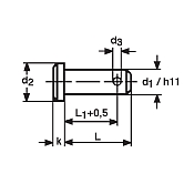 Bolzen Splintloch Stahl vz DIN 1434 