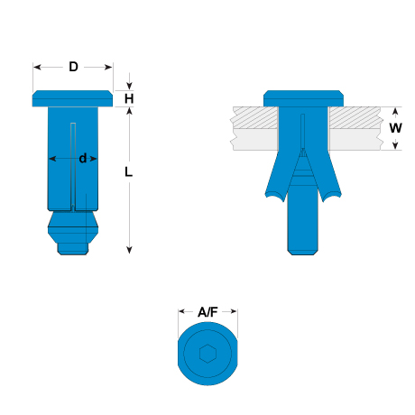 Klemmteile Lindapter® HBSTCSK Hollo-Bolt INOX A4 [SimilarCatItems.CatItem.ArtName2]