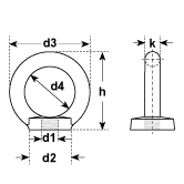 Golfare in acciaio C 15 E ZF DIN 582 