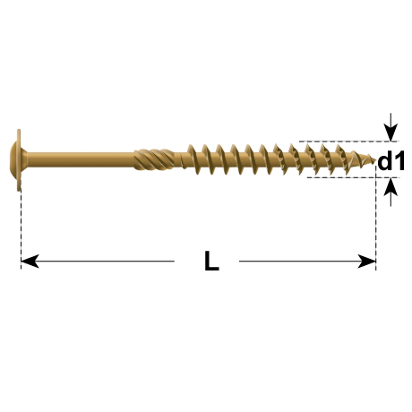 Holzbauschraube DYNAPLUS TX outdoor AR-Coating br [SimilarCatItems.CatItem.ArtName2]