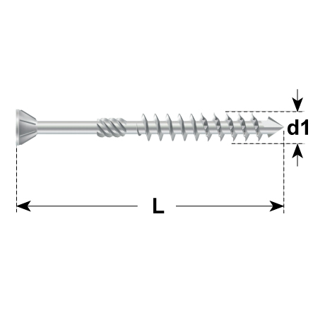MDF-Schraube DYNAPLUS Senkkopf-75° TX indoor vz [SimilarCatItems.CatItem.ArtName2]