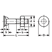 Vis à ailettes acier 4.6 zingué-bleu DIN 25195 