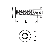 Spanplattenschrauben Pan-Head TX-Antrieb vz 